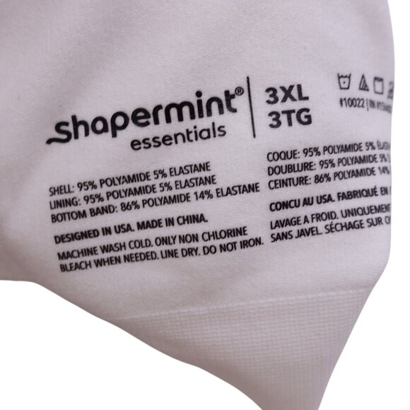 NWT Shapermint Truekind Hook & Eye Wireless Bra Sz 3XL White Medium Compression - Picture 9 of 9